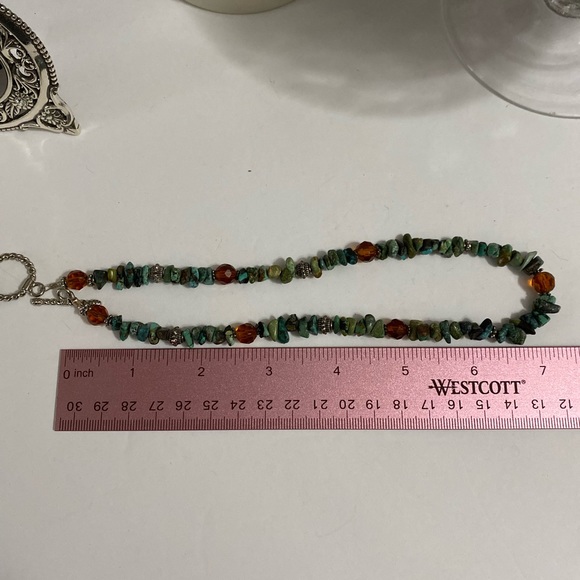 Turquoise pendant stone necklace. - Picture 4 of 6